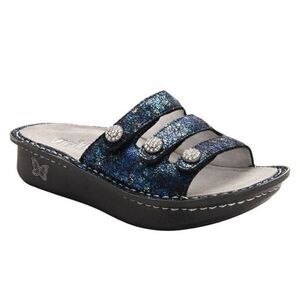 Alegria Kacee Strap Sandal Blue & Black Sz EU 37 || 6.5 US women